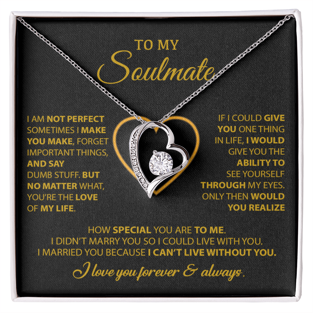 To My Soulmate Necklace, Gift For Wife From Husband, Valentines Gift For Wife 12_2_Gold