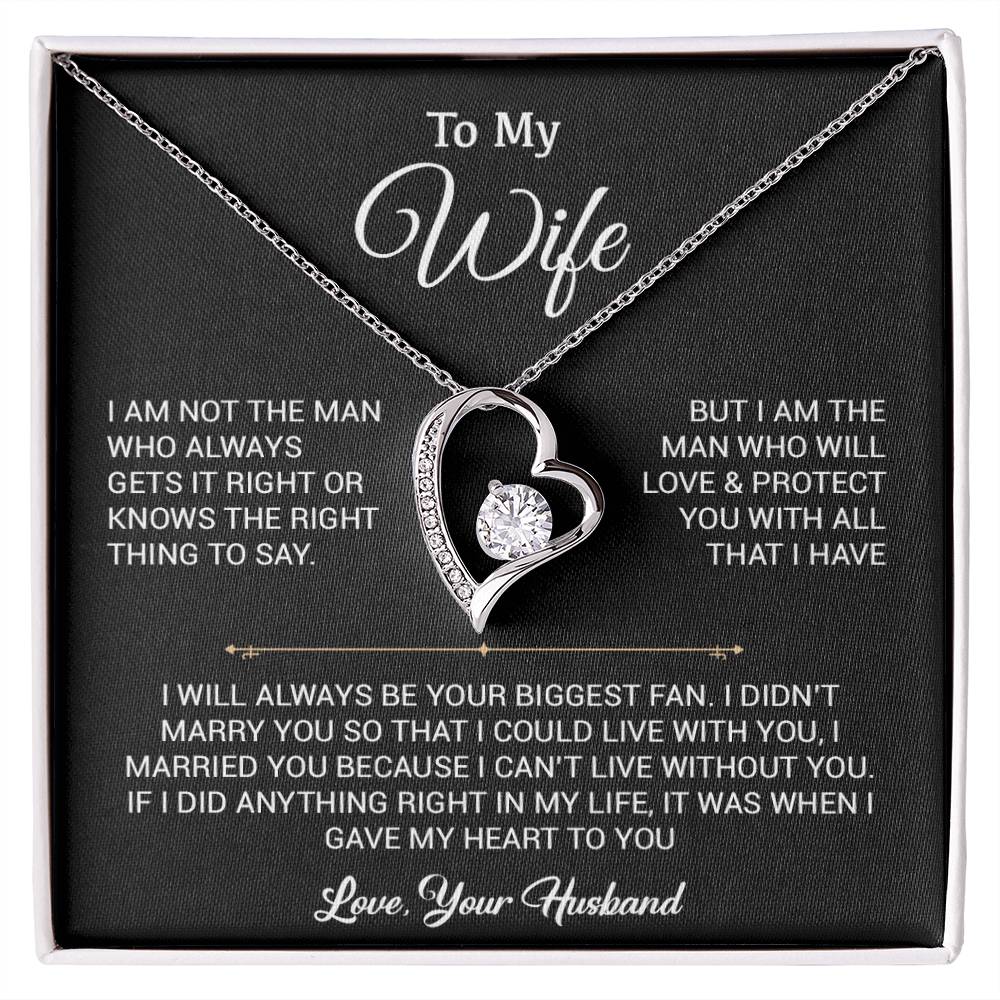 To My Wife Necklace, Gift For Wife, Anniversary Gift For Wife, Christmas Gift 3_10_Black