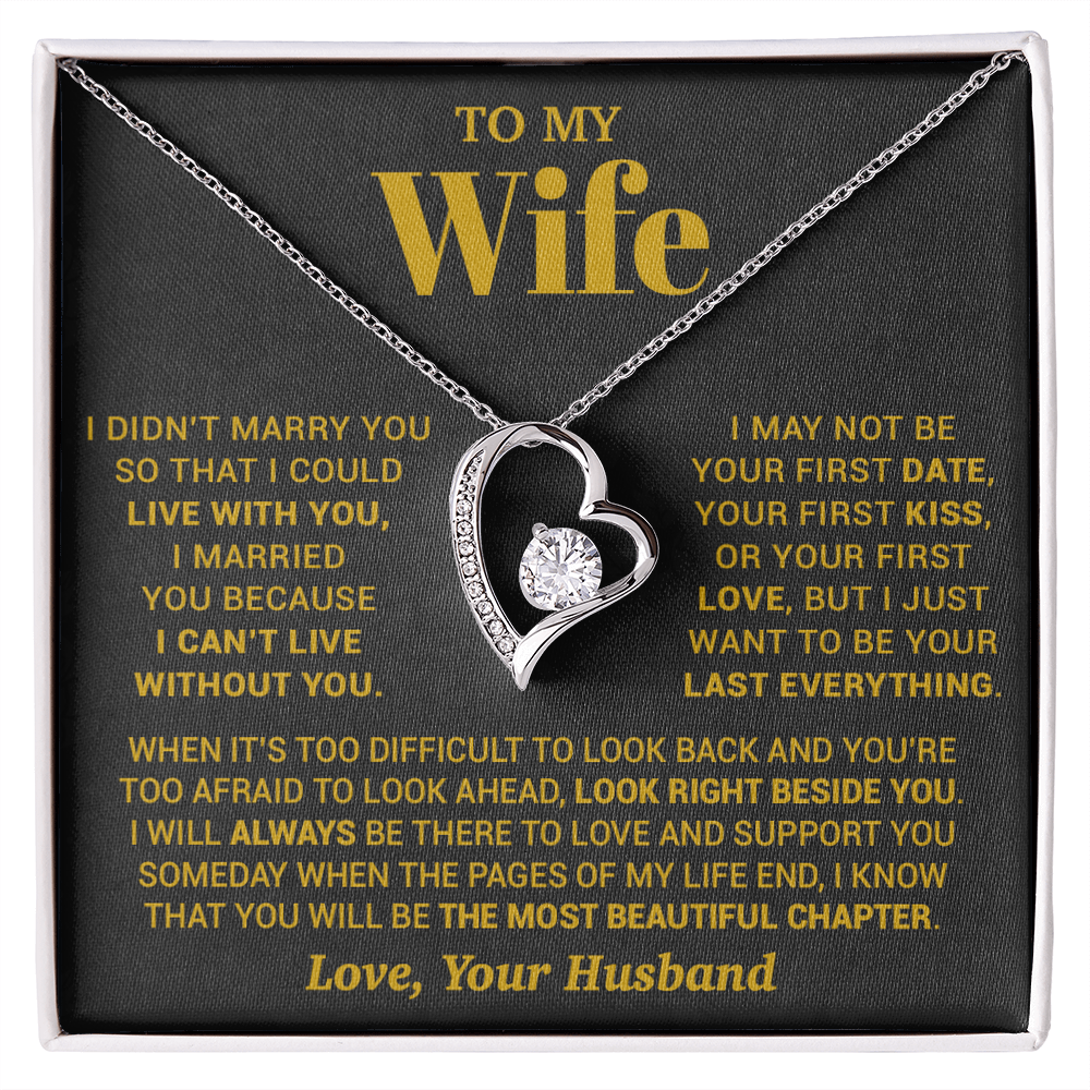 To My Wife Necklace, Christmas Gifts For Women, Anniversary Gift For Wife 28_9_Gold