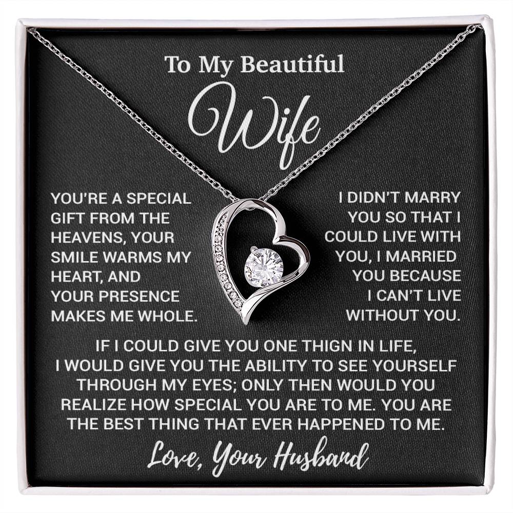 To My Wife Necklace, Christmas Gifts For Women, Anniversary Gift For Wife 1_8_Black