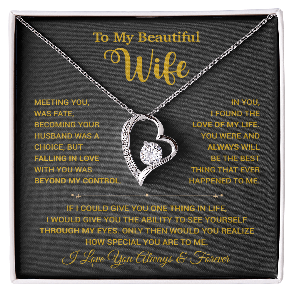 To My Wife Necklace, Wife Gift From Husband, Wife Husband Necklace, Christmas Gift 20_9_Gold