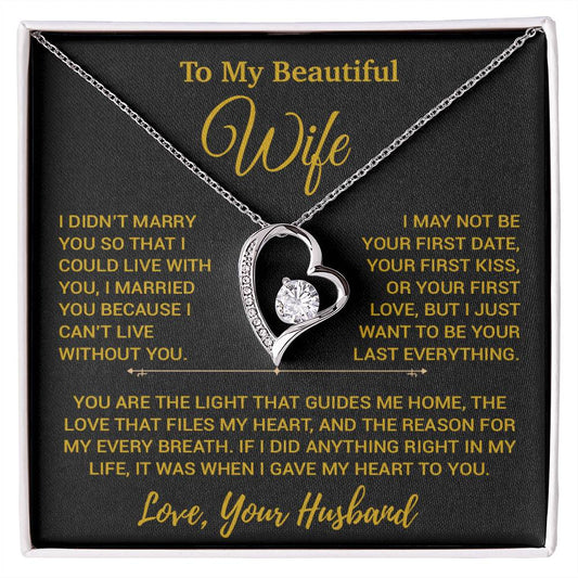 To My Wife Necklace, Vanlentines Gifts For Women, Anniversary Gift For Wife 23_1_Gold