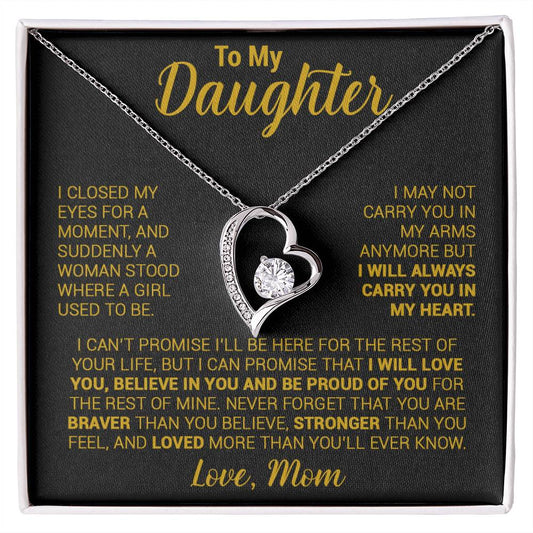 To My Daughter Necklace, Daughter Mother Necklace, Daughter Gift From Mom 22_8_Gold