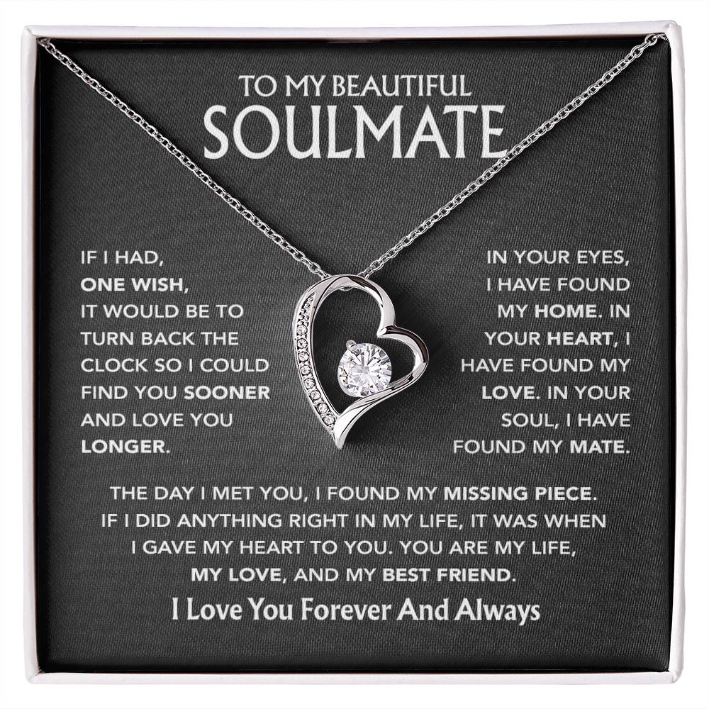 To My Soulmate Necklace, Gift For Soulmate, Anniversary Gift, Birthday Gift 3_5_Black