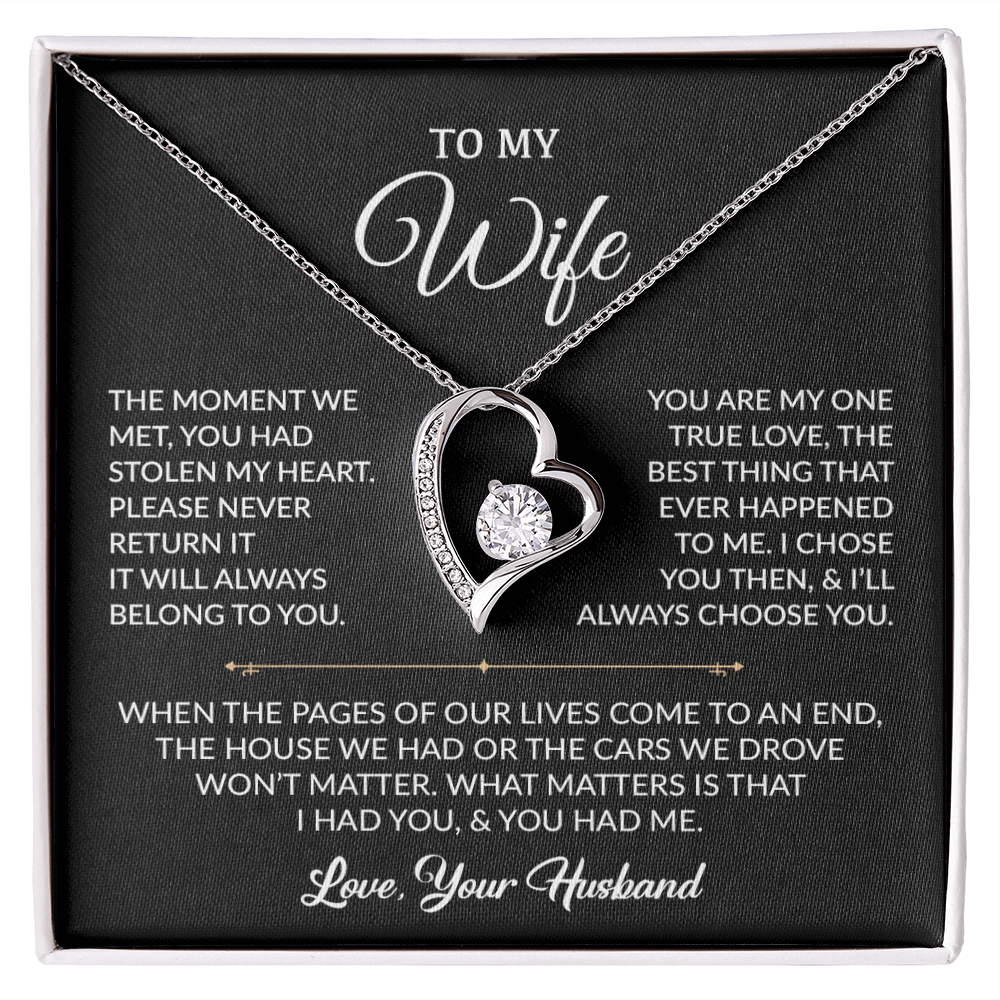 To My Wife Necklace, Gift For Wife, Anniversary Gift For Wife, Necklace For Wife