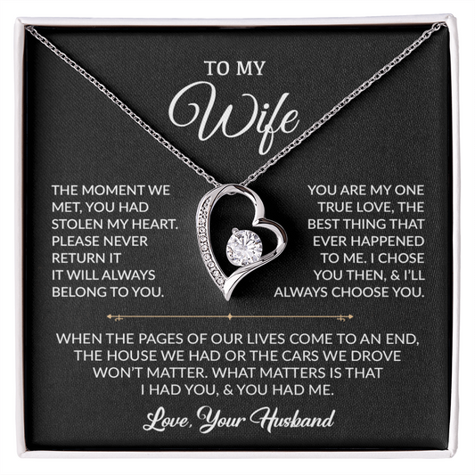 To My Wife Necklace, Gift For Wife, Anniversary Gift For Wife, Necklace For Wife