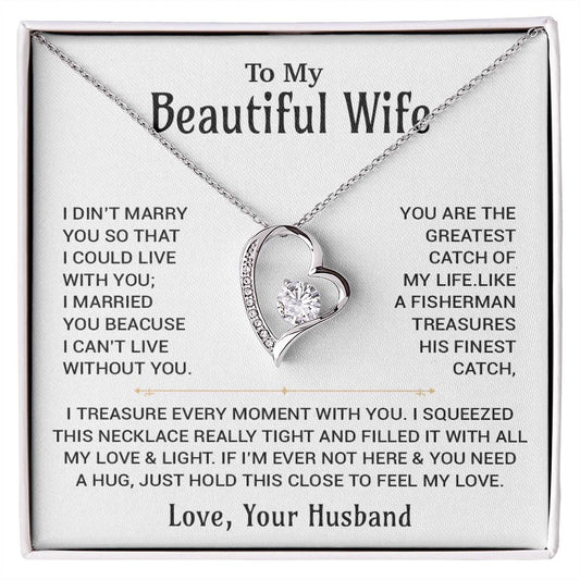 To My Beautiful Wife Necklace, Christmas Gifts For Women, Anniversary Gift For Wife 18_10