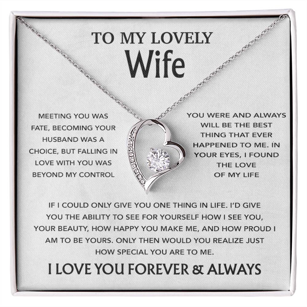 To My Wife Necklace, Christmas Gifts For Wife, Anniversary Cute Gift For Wife