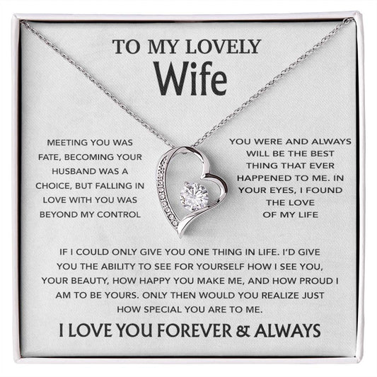 To My Wife Necklace, Christmas Gifts For Wife, Anniversary Cute Gift For Wife