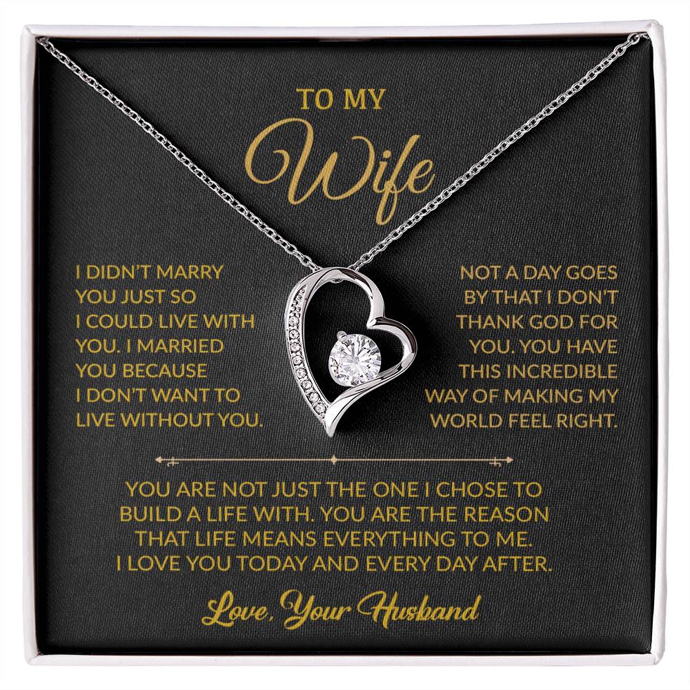 To My Wife Necklace, Gift For Wife, Anniversary Gift For Wife, Christmas Gift