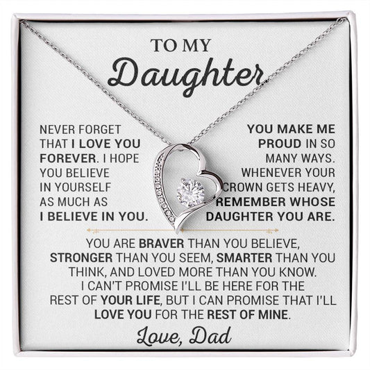 To My Daughter Necklace, Daughter Father Necklace, Daughter Gift From Dad 28_5