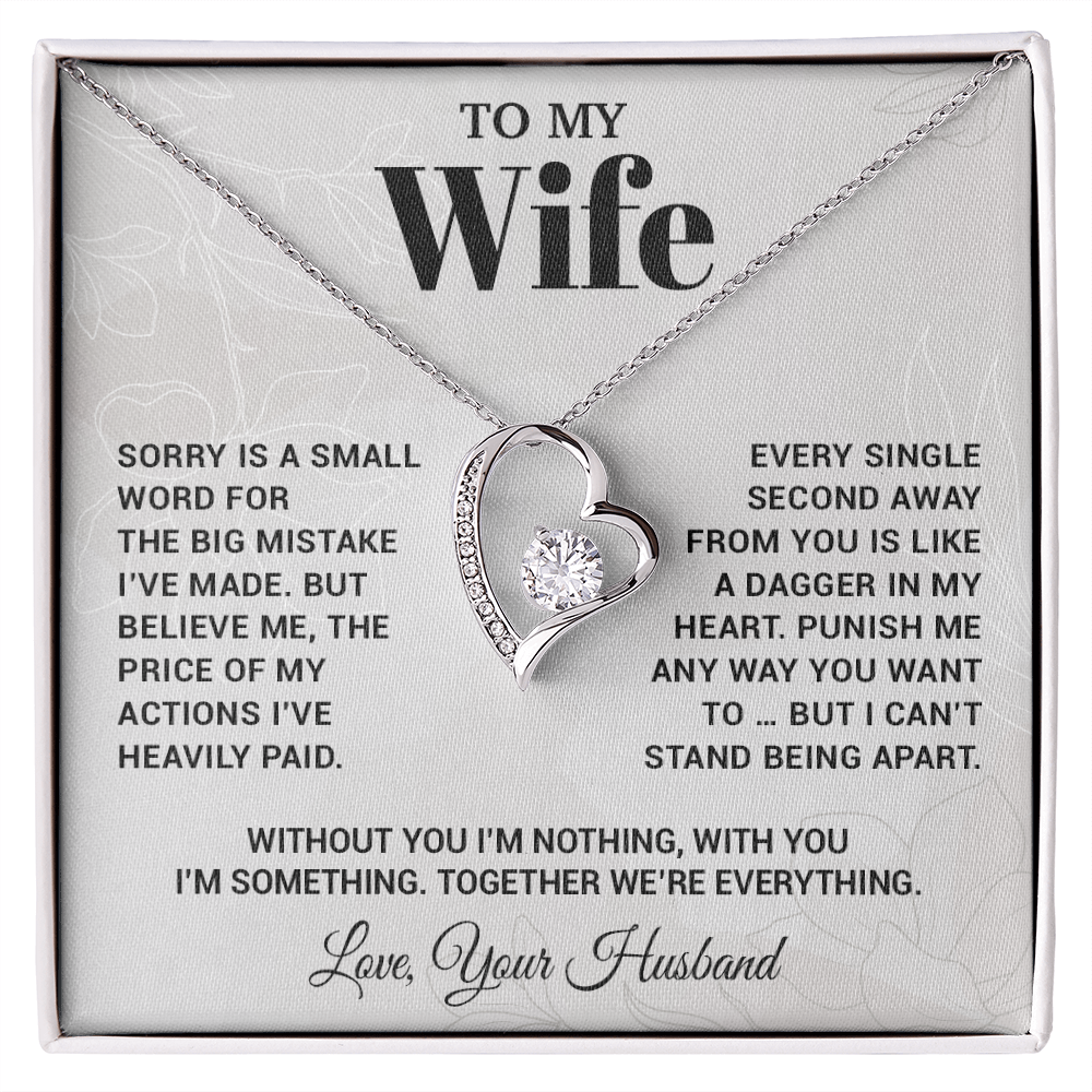 To My Wife Necklace, Christmas Gifts For Women, Anniversary Gift For Wife 15_10_White