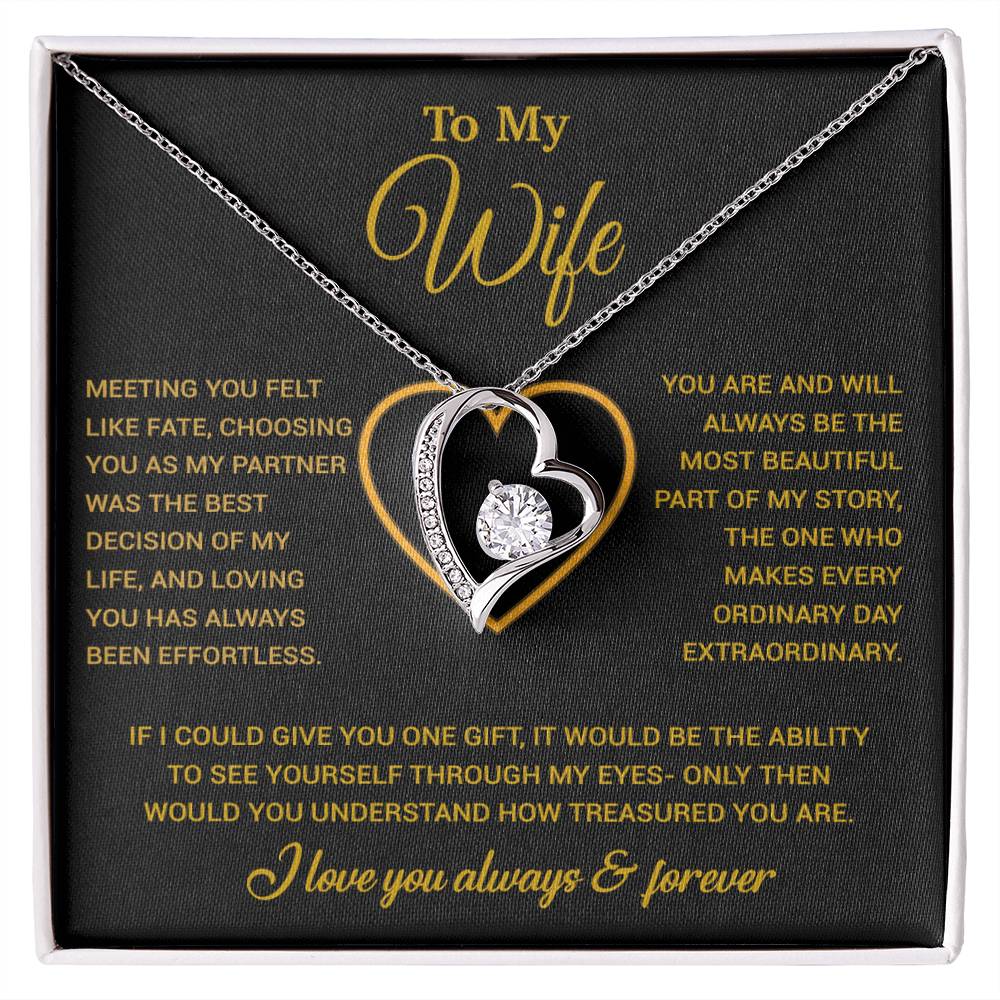 To My Wife Necklace, Christmas Gifts For Women, Anniversary Gift For Wife 1_1_Gold