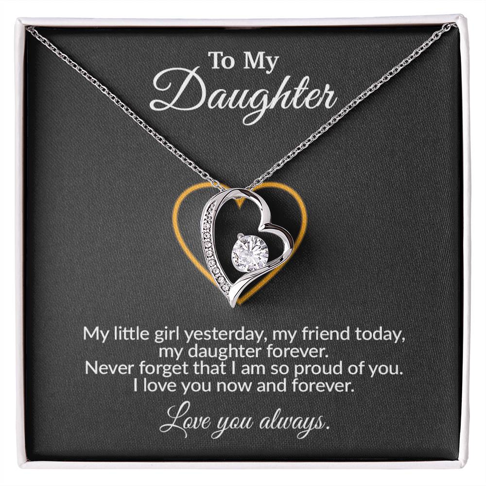 To My Daughter Necklace, Gift for Daughter from Mom, Mother Daughter Necklace