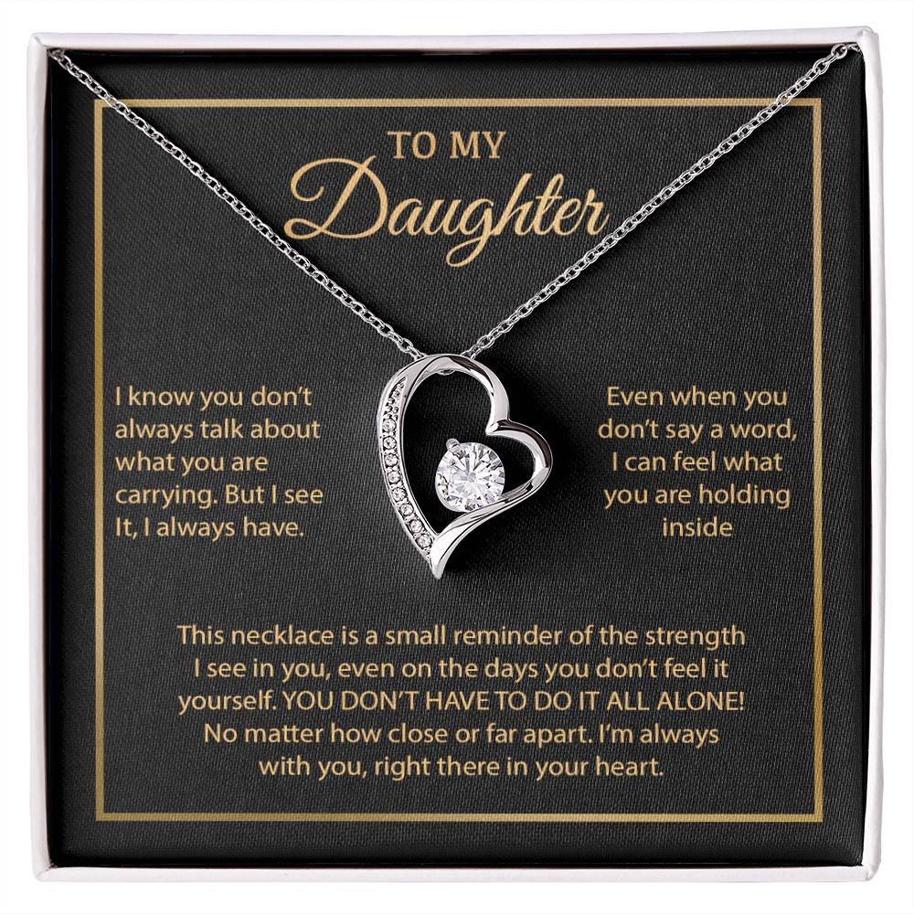 To My Daughter Necklace, Gift for Daughter from Mom, Daughter Mother Necklace 24_3_Gold