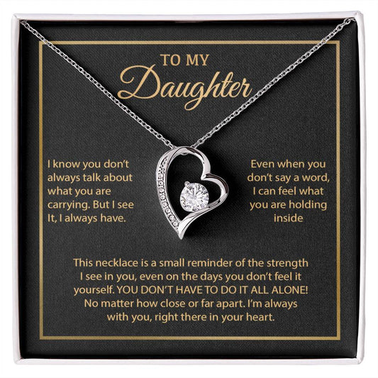 To My Daughter Necklace, Gift for Daughter from Mom, Daughter Mother Necklace 24_3_Gold