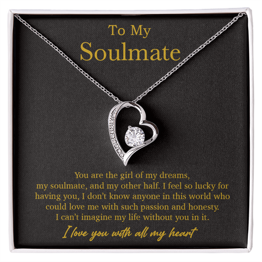 To My Soulmate Necklace, Valentines Day Gift, Soulmate Gifts, Birthday Gifts_Gold_21_10