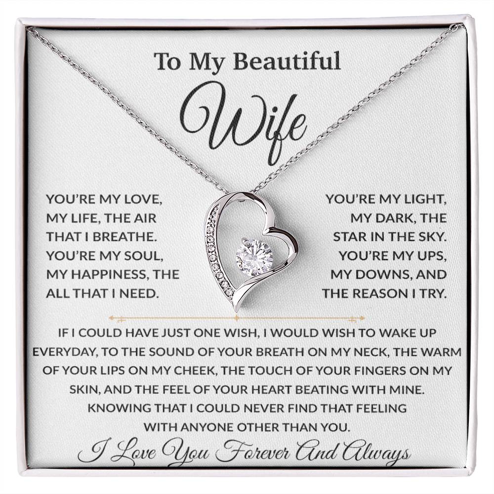 To My Wife Necklace, Christmas Gifts For Women, Anniversary Gift For Wife 8_9_White
