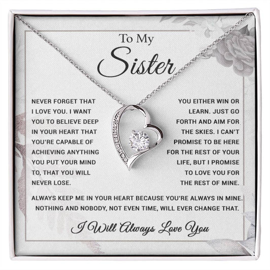 To My Sister Necklace, Brother to Sister, Birthday gift For Sister from Brother 6_9