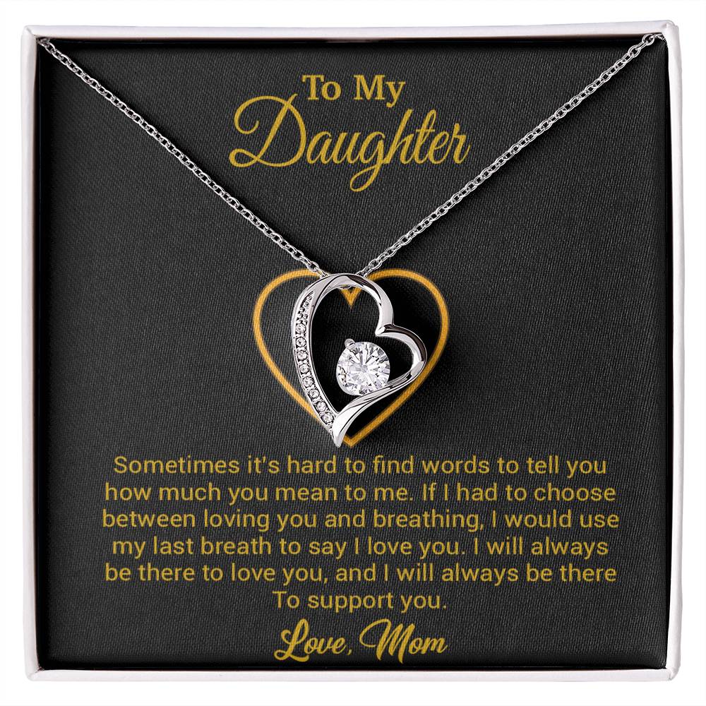 To My Daughter Necklace, Gift for Daughter from mom, Daughter mother Necklace 31_3_Gold