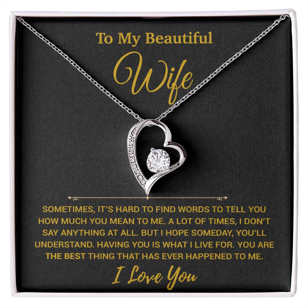 To My Wife Necklace, Christmas Gifts For Women, Anniversary Gift For Wife 19_11_Gold