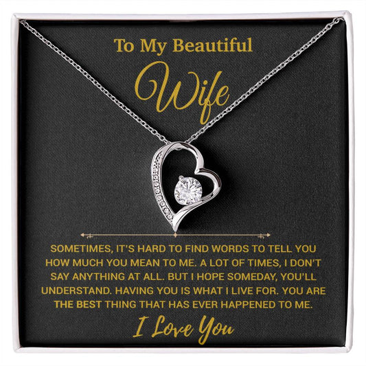 To My Wife Necklace, Christmas Gifts For Women, Anniversary Gift For Wife 19_11_Gold