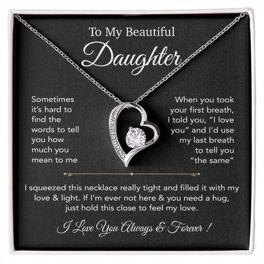 To My Daughter Necklace, Gift for Daughter from Dad,Daughter Father Necklace 23_12