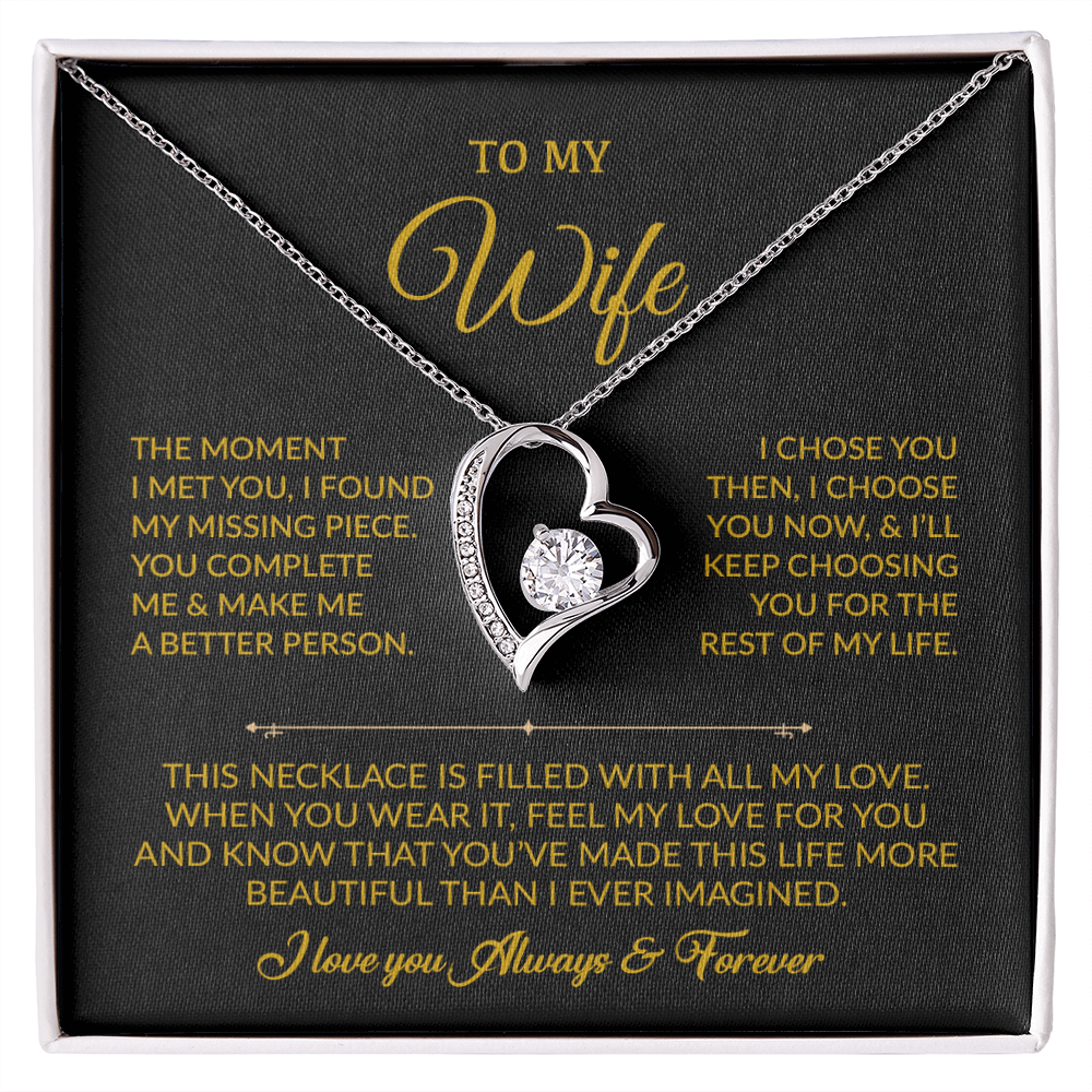 To My Wife Necklace, Gift For Wife, Anniversary Gift For Wife, Necklace For Wife
