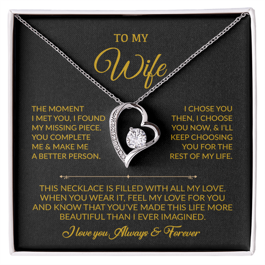 To My Wife Necklace, Gift For Wife, Anniversary Gift For Wife, Necklace For Wife