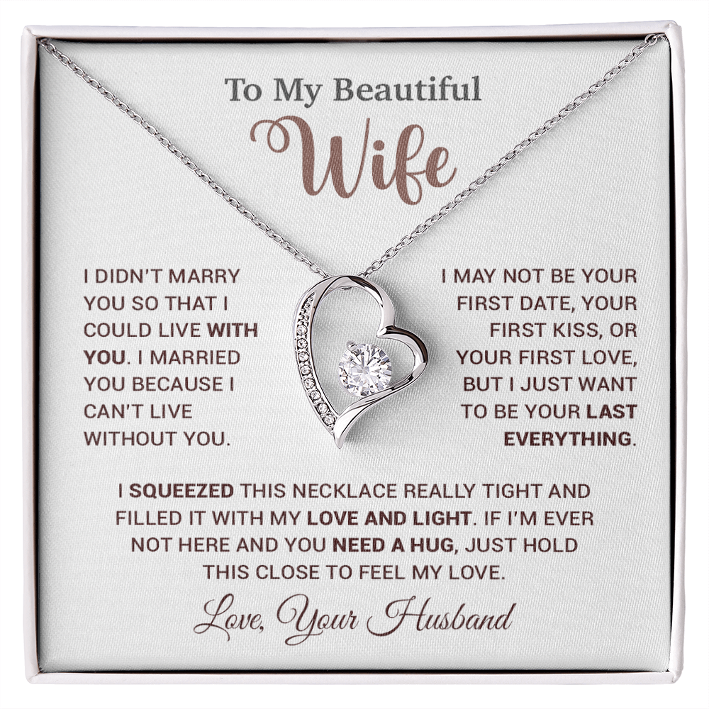 To My Wife Necklace, Wife Gift From Husband, Wife Husband Necklace, Christmas Gift 25_9