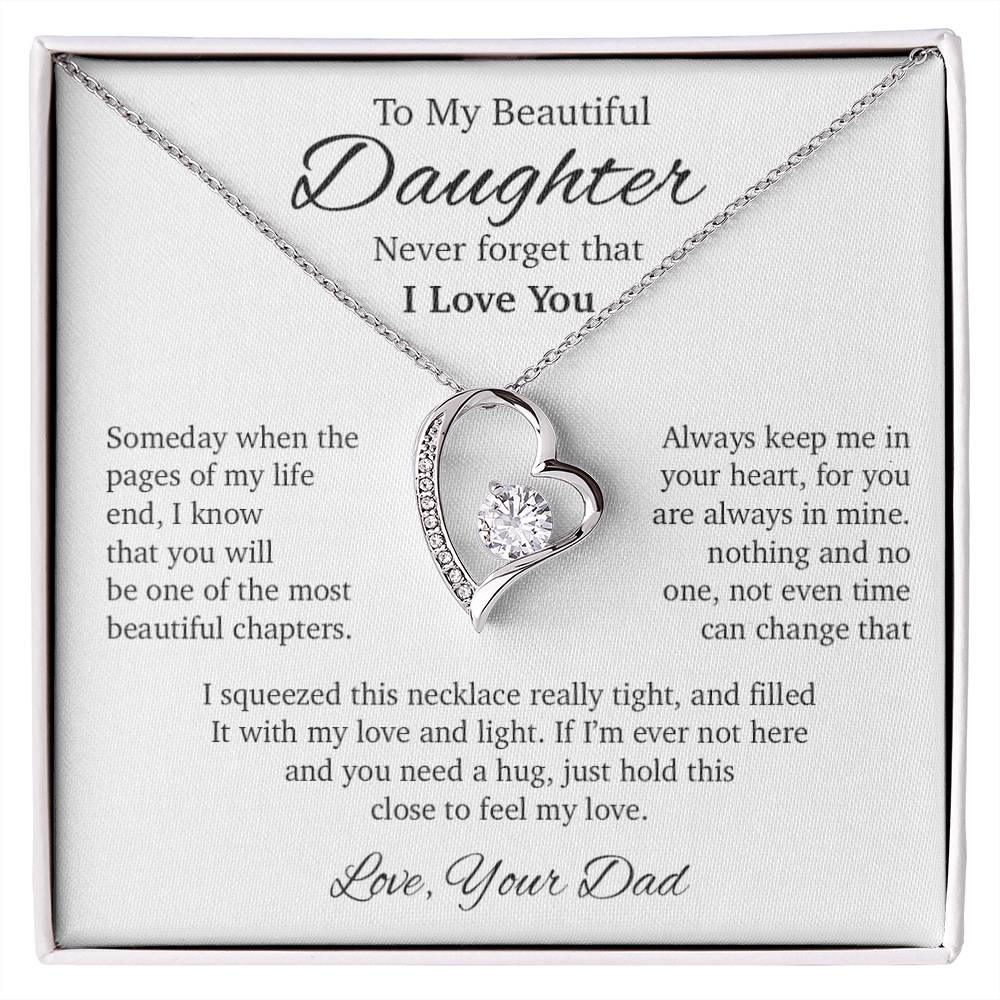 To My Daughter Necklace, Daughter Gift, Gift From Dad, Gift For Her
