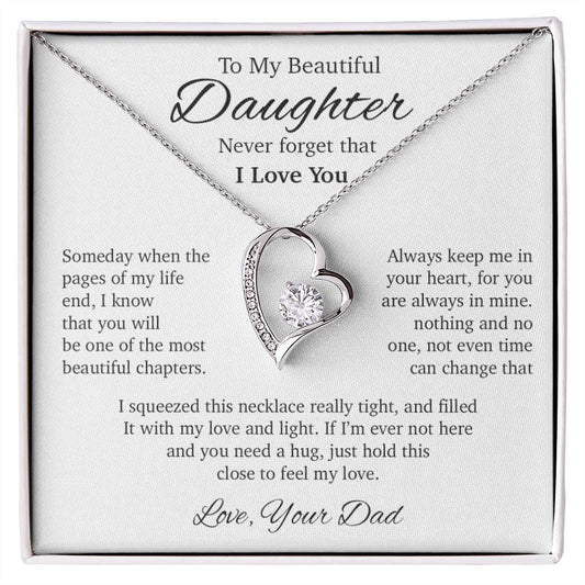 To My Daughter Necklace, Daughter Gift, Gift From Dad, Gift For Her