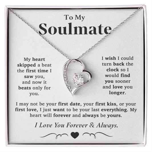 To My Soulmate Necklace, Valentine Gifts For Her, Gift For Girlfriend Wife