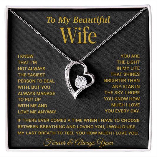 To My Wife Necklace, Gift For Wife, Anniversary Gift For Wife, Christmas Gift 28_11_Gold