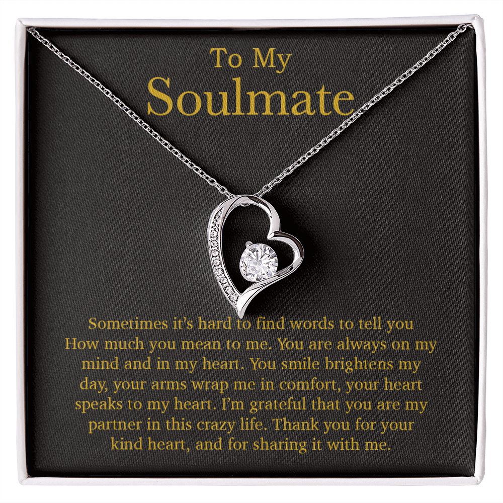 To My Soulmate Necklace, Valentines Day Gift, Soulmate Gifts, Birthday Gifts_Gold