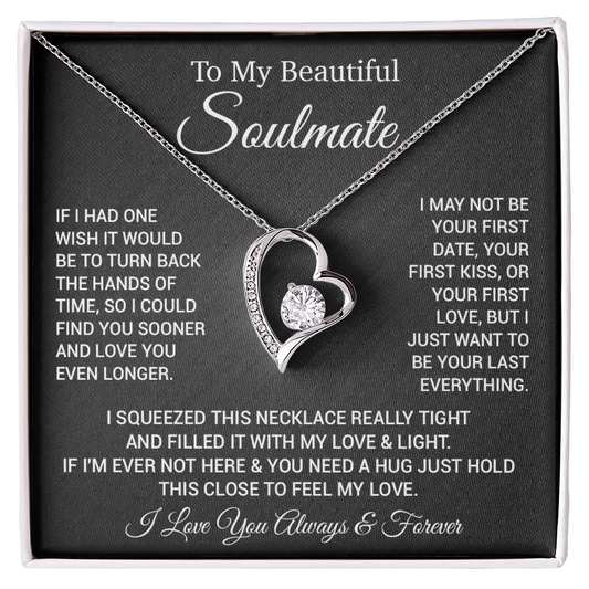 To My Soulmate Necklace, Gift For Soulmate, Anniversary Gift, Christmas Gift 24_2_Black
