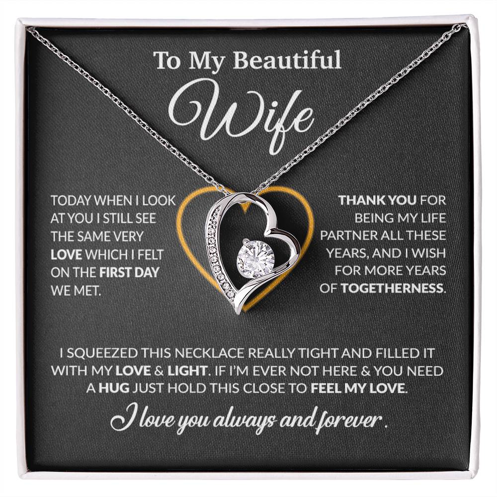 To My Wife Necklace, Christmas Gifts For Women, Anniversary Gift For Wife 9_12_Black
