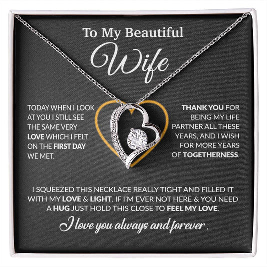To My Wife Necklace, Christmas Gifts For Women, Anniversary Gift For Wife 9_12_Black