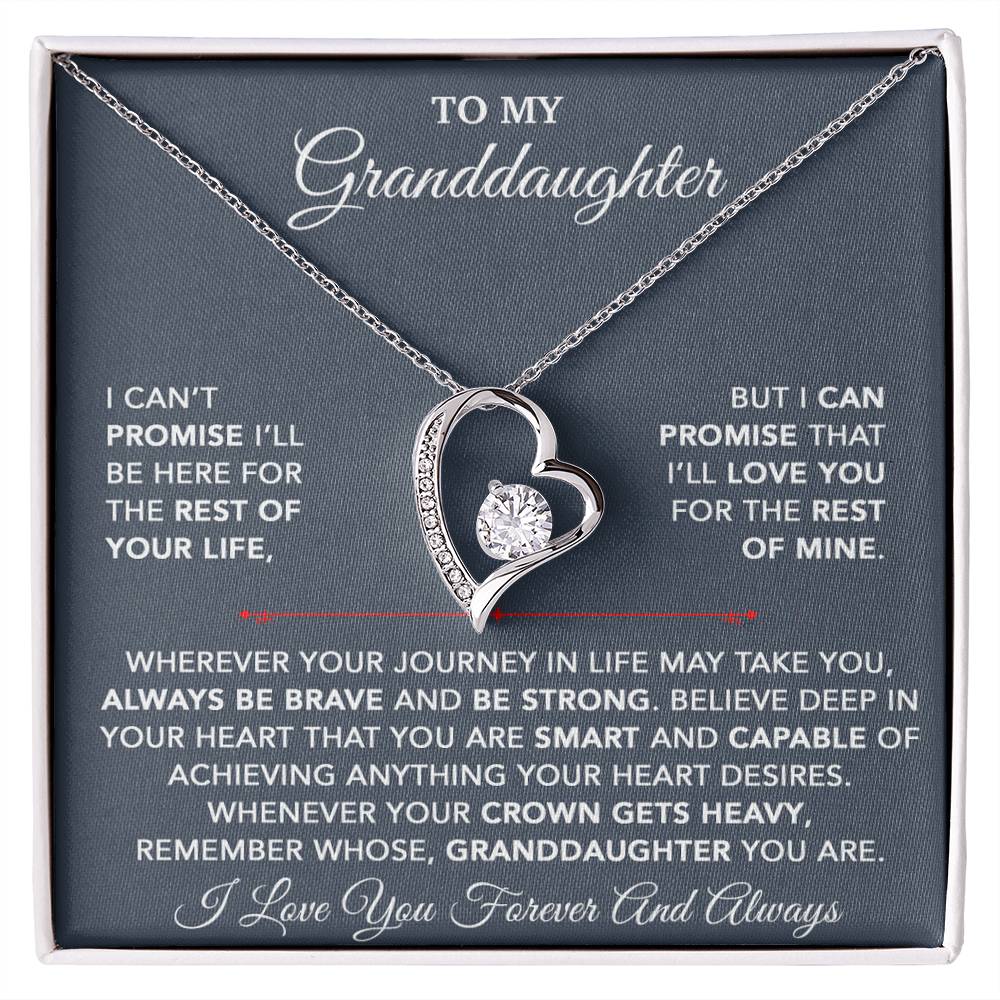 To My Granddaughter Necklace, Granddaughter Gift from Grandpa, Christmas Gift 28_9_Blue