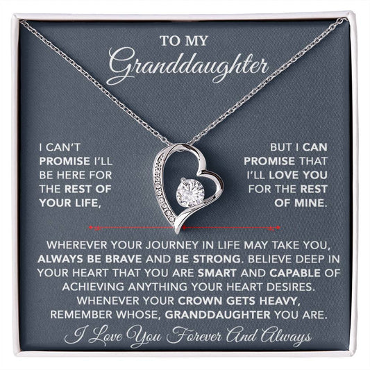 To My Granddaughter Necklace, Granddaughter Gift from Grandpa, Christmas Gift 28_9_Blue