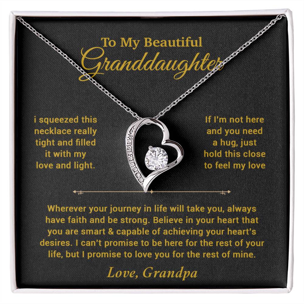 To My Granddaughter Necklace, Birthday Gift For Granddaughter, Birthday Gifts 11_6_Gold