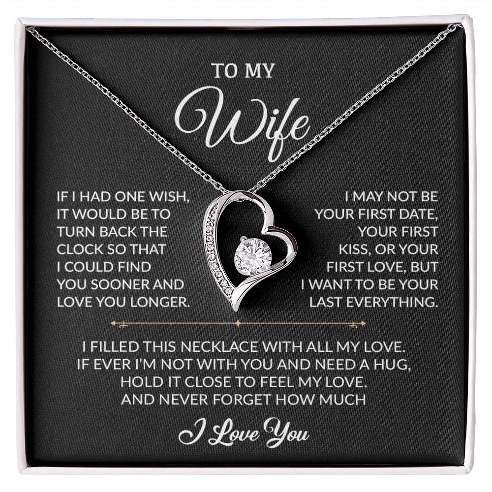To My Wife Necklace, Gift For Wife, Anniversary Gift For Wife, Necklace For Wife 2_8_Black