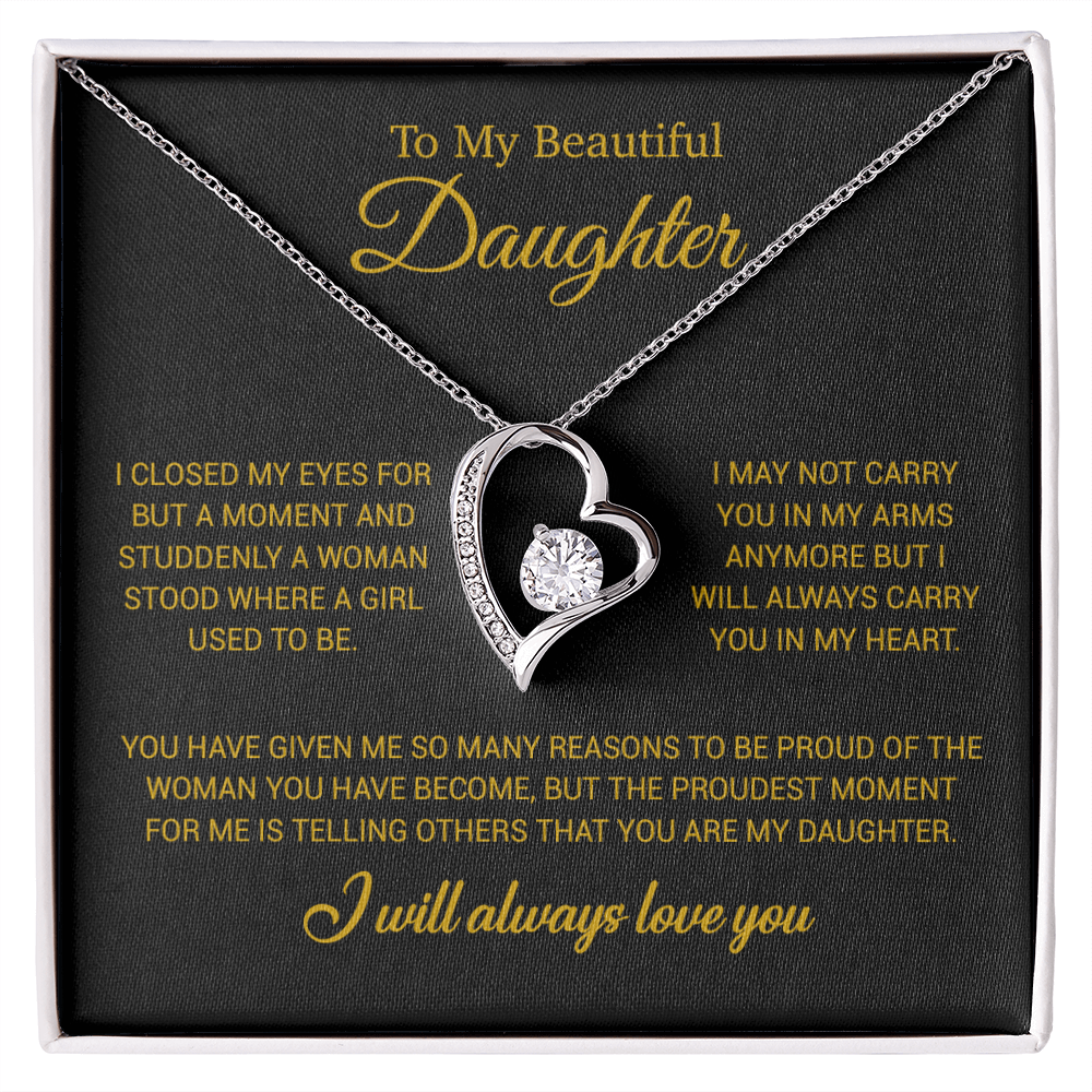 To My Daughter Necklace, Gift for Daughter from Dad, Daughter Father Necklace 24_11_Gold