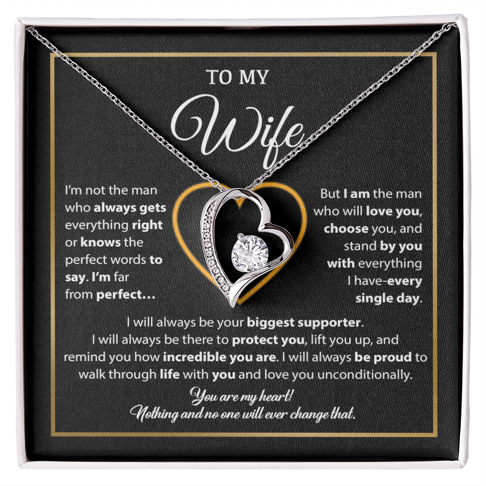 To My Wife Necklace, Gift For Wife, Anniversary Gift For Wife, Necklace For Wife 29_1_Black