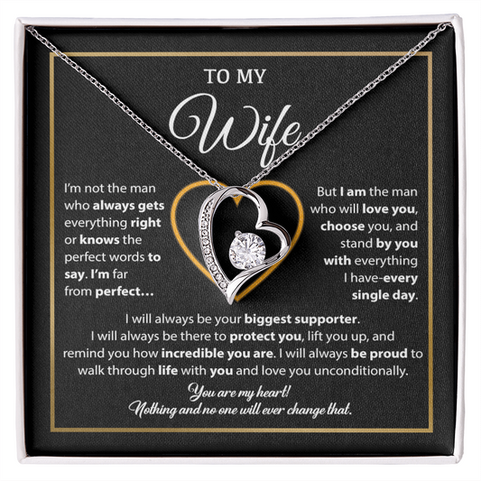 To My Wife Necklace, Gift For Wife, Anniversary Gift For Wife, Necklace For Wife 29_1_Black