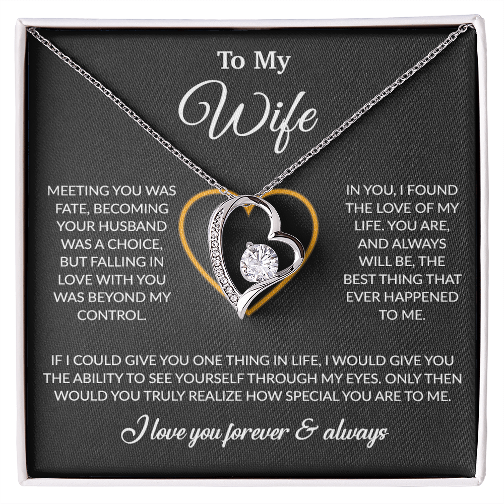 To My Wife Necklace, Gift For Wife, Anniversary Gift For Wife, Necklace For Wife 25_2_Black