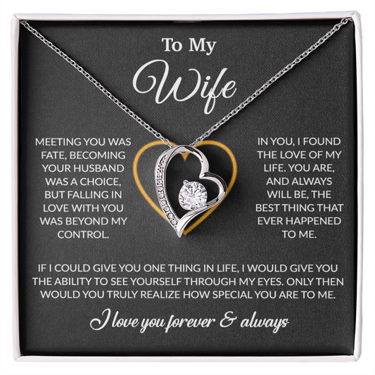 To My Wife Necklace, Gift For Wife, Anniversary Gift For Wife, Necklace For Wife 25_2_Black