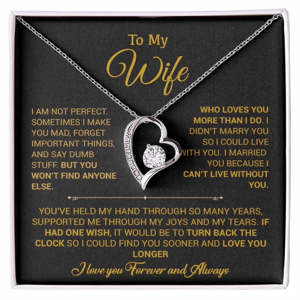 To My Wife Necklace, Gift For Wife, Anniversary Gift For Wife, Christmas Gift 1_10_Gold