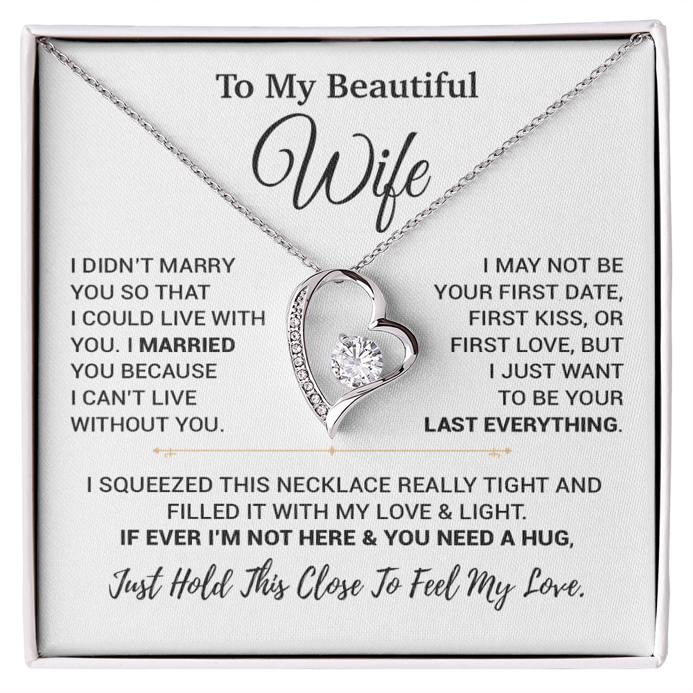 To My Wife Necklace, Christmas Gifts For Women, Anniversary Gift For Wife 7_9_White