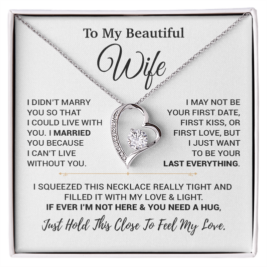 To My Wife Necklace, Christmas Gifts For Women, Anniversary Gift For Wife 7_9_White